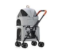 Cochecito doble for mascotas, Pet Gear Cochecito for perros de 4 ruedas Cochecito for mascotas Cochecito for mascotas Cochecitos ligeros for perros y gatos, ideal for transporte de viaje doble o múlti