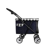 Cochecito doble para perros Cochecito de viaje para mascotas Perro en cochecito Cochecito de bebé Multifuncional 600D Oxford loth Peso máximo 15 kg Cochecito de viaje para mascotas (C) (B)