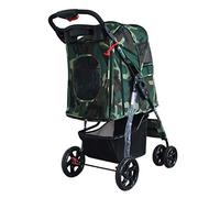 Cochecito doble para perros Cochecito para mascotas Cochecito grande para perros 4 ruedas Carro para perros Cochecito de viaje para mascotas Portabebés plegable Cochecito de viaje para mascotas (A)