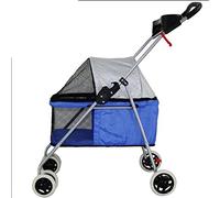 Cochecito doble para perros Cochecito para mascotas Cochecito plegable Rotación de 360 ° Rueda delantera Cochecito de viaje para mascotas Plegado rápido Carga máxima 10 kg Cochecito de viaje para ma