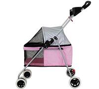 Cochecito doble para perros Nuevo Perro Cachorro Gato Cochecito de viaje para mascotas Cochecito Cochecito Jogger Buggy Ruedas giratorias Rotación de 360 ° Rueda delantera Carga máxima 10 k