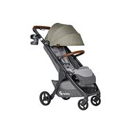 Cochecito Ergobaby Metro+ Deluxe con función de reclinado, silla de paseo para bebés desde el nacimiento hasta los 22 kg, plegable y compatible con silla de coche, Empire State Green