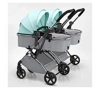 Cochecito for niños pequeños for gemelos uno al lado del otro, 2 cochecitos individuales desmontables, cochecito doble con moisés reversible, toldo ajustable, cochecito infantil for niños de 0 a 3 año