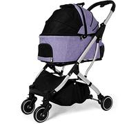 Cochecito grande para mascotas, carrito grande para perros y perros, plegable, con gran espacio, 35 kg, cochecito de viaje para mascotas, cochecito para perros y gatos (A) (A)