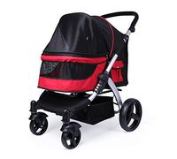Cochecito para mascotas Carrito para perros plegable para perros y gatos pequeños, medianos y grandes, 4 ruedas, transportadores de viaje, transportador para mascotas, suministros para mascotas con