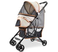Cochecito para Mascotas Carro Perro Cochecito De Viaje Plegable Portátil Para Mascotas, Cochecito Para Mascotas Con Marco De Aluminio Plegable Rápido De 1 Mano Para Perros Y Gatos Pequeños Y Medianos
