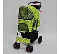 Cochecito para mascotas Cochecitos para perros pequeños Cochecito para mascotas 4 ruedas elegante plegable impermeable portátil viaje gato perro cochecito con portavasos (verde) (verde)