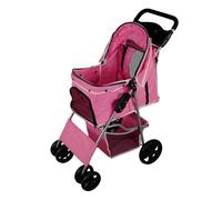 Cochecito para Mascotas con Cubierta de Lluvia - Rosa