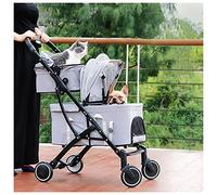Cochecito para mascotas de doble capa para gatos y perros Cochecitos de paseo para perros de doble viaje Cochecito para mascotas desmontable Cochecito para gatos Carro para cochecito Cochecito para