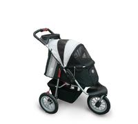 Cochecito para mascotas, IPS-070, negro/plateado, carrito para perros, Innopet, Comfort EFA Buggy, cochecito plegable, cochecito para perros y gatos.