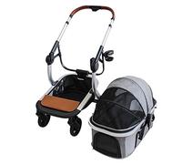 Cochecito para mascotas para gatos, perros, cochecitos para mascotas para perros pequeños y medianos, cochecito de paseo para perros y gatos, cochecito de paseo, cochecitos ligeros y plegables, 4 ru