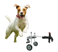 Cochecito para mascotas para perros de tamaño mediano y pequeño, silla de ruedas para patas traseras, perro salchicha, carrito de perro ajustable de 2 ruedas (pequeño)