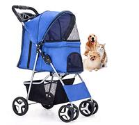 Cochecito para mascotas Perro grande Cochecito extra grande Diseño plegable Mango ajustable 360 ° Rueda delantera universal Cochecito para perros con bolsillo,11