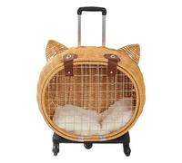 Cochecito para perros | Cesta para cachorros y gatos - Carro retro con mango telescópico para animales para pasear a diario, compras, viajes, picnics, camping al aire libre