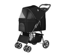 Cochecito para Perros Cochecito For Mascotas, Cochecito Plegable Ligero For Mascotas, Paseo For Perros, Carrito For Caminar, Cochecito Universal Portátil For Mascotas Cochecito para Mascotas(Black)