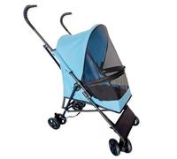 Cochecito para Perros El Cochecito for Mascotas es liviano, Plegable, se Puede Plegar al Salir, Cochecito for Perros pequeños de pie Cochecito para Mascotas(Blue)