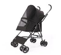 Cochecito para Perros El Cochecito for Mascotas es liviano, Plegable, se Puede Plegar al Salir, Cochecito for Perros pequeños de pie Cochecito para Mascotas(Black)
