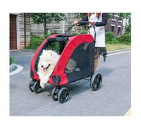 Cochecito para perros grande Cochecitos para perros grandes Premium Heavy Duty Perro/gato/mascota Cochecito para perros Cochecito de viaje Cochecito para perros Cochecito con gran tamaño (gris claro