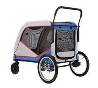 Cochecito para Perros Large Pet Stroller, Large Dog Stroller, Outdoor Trolley, Large Dog Stroller, Dog Pull Cart, Foldable Cochecito para Mascotas(Green,A)
