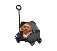 Cochecito para perros pequeños de 7 kg, transportador al aire libre para viajes, viajes, parque, playa, centro comercial, visitas al veterinario, patio trasero