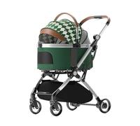 Cochecito para Perros Pet Lanza Un Cochecito Portátil Plegable Y Desmontable For Mascotas, Viaje Al Aire Libre De Cuatro Ruedas De Lujo For Perros Y Gatos Cochecito para Mascotas(Green)