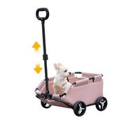 Cochecito pequeño para mascotas, cochecitos para mascotas, transportador de perros con ruedas para gatos, carrito plegable ligero de 4 ruedas para viajar, ir de compras, caminar y jugar
