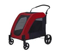 Cochecito Perro Pet Lanza Cochecito For Mascotas Multifuncional, Mediano Y Grande, Carrito For Perros For Viajes Al Aire Libre, Cochecito Plegable Carrito Perro Mediano(Red)
