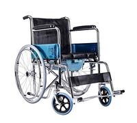 Cochecito plegable manual, silla de transporte portátil para discapacitados, silla de ruedas deportiva autopropulsada con inodoro