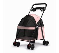 Cochecito plegable para mascotas con malla transpirable, portavasos y 4 ruedas para un viaje seguro y cómodo con mascotas pequeñas a medianas