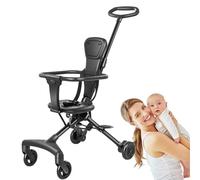 Cochecito plegable para viajes, portátil, cómodo, giratorio de 360 grados, reversible, productos ligeros y seguros para niños con cinturón de seguridad para parques, trotar, caminar, picnics