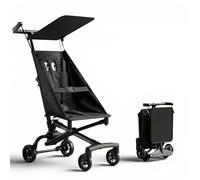 Cochecito Portátil Para Niños, Pluma-ligero 2.8kg Con Plegado Rápido A Una Mano, Cochecito De Viaje Compacto Para Avión Con Diseño De Personaje Adorable Para Bebés & Niños Pequeños, 4 Colores black