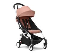 Cochecito Stokke YOYO3 a partir de 6 meses - Incluye chasis blanco/cojín de asiento Ginger + dosel - Se pliega y despliega en un instante - Ligero y compacto - Compatible con equipaje de mano