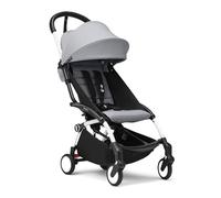 Cochecito Stokke YOYO3 a partir de 6 meses - Incluye chasis blanco/cojín de asiento Stone + dosel - Se pliega y despliega en un instante - Ligero y compacto - Compatible con equipaje de mano