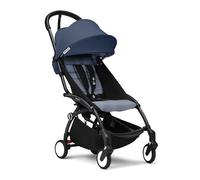 Cochecito Stokke YOYO3 a partir de 6 meses - Incluye chasis negro, cojín de asiento Air France Blue & dosel - Se pliega y despliega en un instante - Ligero y compacto - Compatible con equipaje de mano