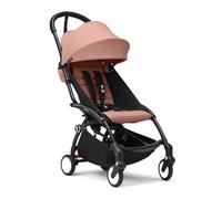 Cochecito Stokke YOYO3 a partir de 6 meses - Incluye chasis negro/cojín de asiento Ginger + dosel - Se pliega y despliega en un instante - Ligero y compacto - Compatible con equipaje de mano