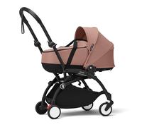 Cochecito Stokke YOYO3 con Capazo para Recién Nacido (Ginger) - Incluye chasis (negro), Capazo para Recién Nacido, doble colchón, cubrepies, correa acolchada para el hombro y bolsa de almacenamiento