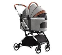 Cochecitos para mascotas para perros pequeños/2 gatos Cochecitos para perros Cochecito para perros y gatos Cochecito para perros Carro portamascotas separable Carro de viaje con soporte de aluminio