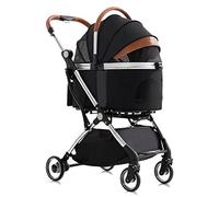 Cochecitos para mascotas para perros pequeños / 2 gatos Cochecitos para perros Cochecito para perros y gatos Cochecito para perros Carro portamascotas separable Carro de viaje con soporte de alumini