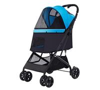 Cochecitos para Perros Cochecito para Gatos Cochecito para Perros Pequeños y Medianos de Gran Espacio Viajes 4 Ruedas Ligero Plegable Cochecito para Gatos/perros