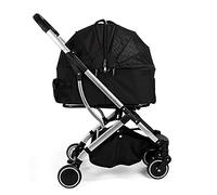 Cochecitos para perros de primera calidad para perros medianos y pequeños, cochecito para perros, carrito para perros con ruedas, cochecitos desmontables, carga neta de gran capacidad (púrpura) (neg