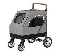 Cochecitos para perros grandes para perros grandes Cochecito de paseo para perros de lujo Cochecito para mascotas transpirable Portabebés de viaje Carro para cochecitos para mascotas de 4 ruedas Ide