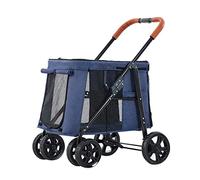 Cochecitos para perros para perros grandes Cochecito para perros grande Carro para múltiples mascotas y gatos Carro plegable para 2 gatos para viajes con mascotas gemelas o múltiples con soporte de