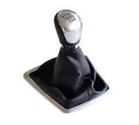 Coches Accesorios Compatible Con Ford Para Focus-2 Para MK2 Para FL Para C-MAX 2006 2007 2008 2009-2011 Pomo De Palanca De Cambios Manual De 5/6 Velocidades Funda De Fuelle(White-6Speed-Big)