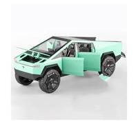 Coches de exhibición 1:24 Cybertruck Pickup con Motocicleta, Modelo de Coche de aleación Fundido a presión, vehículo Muy Realista, Regalo for Fiestas Colección o Regalo(Green)