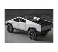 Coches de exhibición 1:24 Cybertruck Pickup con Motocicleta, Modelo de Coche de aleación Fundido a presión, vehículo Muy Realista, Regalo for Fiestas Colección o Regalo(White)