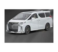 Coches de exhibición 1:24 for Alphard Key Control, Modelo de Coche de aleación de Metal Fundido a presión, vehículo Altamente Realista, Regalo Decorativo Colección o Regalo(White)