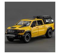 Coches de exhibición 1:32 for RAM 1000 TRX Mammoth Pickup aleación de Metal Fundido a presión Modelo de Coche Adecuado for Regalar Colección o Regalo(Yellow)