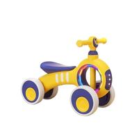 Coches de juguete Bicicleta de equilibrio for bebé sin pedales, 4 ruedas silenciosas, juguetes for montar a caballo for niños de 1 año, primeros regalos for niñas Bicicleta con ruedas(Geel,With light)