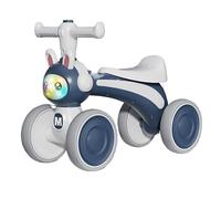Coches de juguete Bicicleta de equilibrio for interiores y exteriores, sin pedales, andador for bebés, juguetes, ruedas silenciosas, primera bicicleta for niños, lindo conejo Bicicleta con ruedas(Blu)