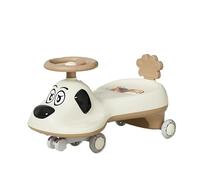 Coches de Juguete Coche con música, luz, antivuelco, Giro silencioso, Rueda giratoria, Movimiento de Giro for dirigir. A Partir de 2 años. Bicicleta con Ruedas(Beige,Flashing Wheel)